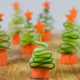 Carrot and Cucumber Christmas Trees to help children eat their veggies