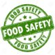 green and white food safety sign